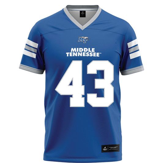 MTSU - NCAA Football : Aidan Butts - Blue Football Jersey-0