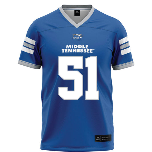 MTSU - NCAA Football : Shane Rochelle - Blue Football Jersey-0