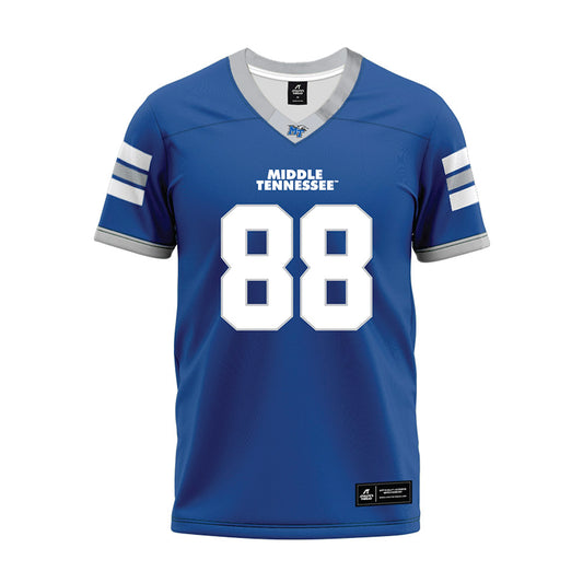 MTSU - NCAA Football : Tayvion Galloway - Blue Premium Football Jersey-0