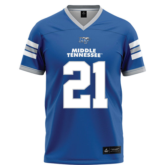 MTSU - NCAA Football : Jason Hardy - Blue Football Jersey-0