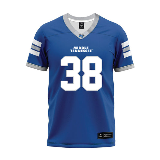 MTSU - NCAA Football : Locke Kennedy - Blue Premium Football Jersey-0