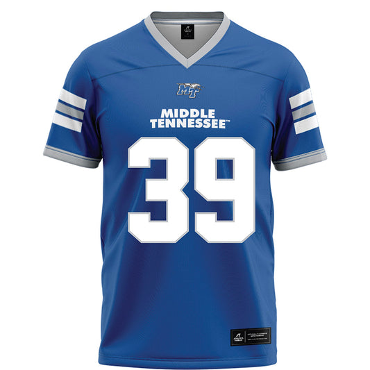 MTSU - NCAA Football : Evan Poticher - Blue Football Jersey-0