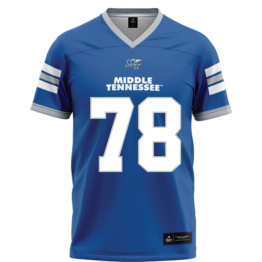 MTSU - NCAA Football : Kyle Larkin - Blue Football Jersey-0