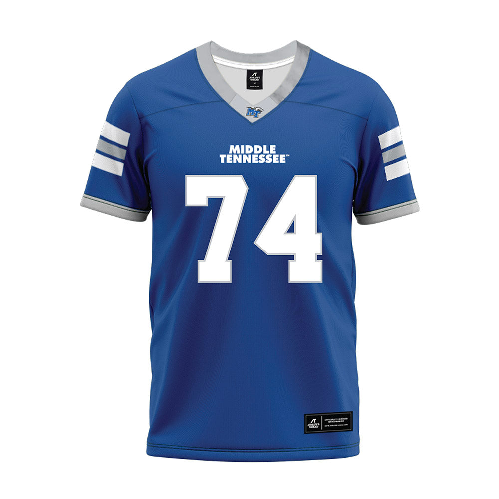 MTSU - NCAA Football : Ashley Walker - Blue Premium Football Jersey-0