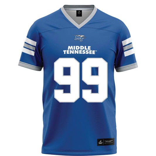 MTSU - NCAA Football : Archie Roseman V - Blue Football Jersey-0