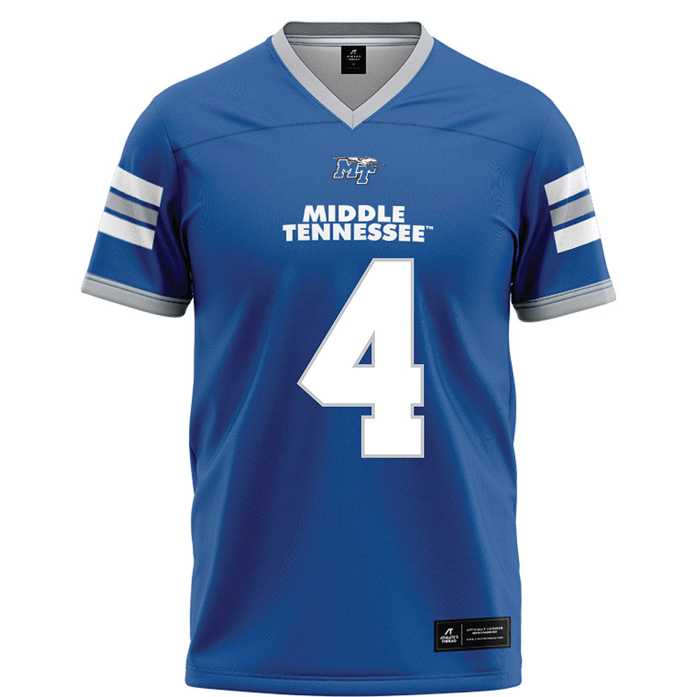 MTSU - NCAA Football : Tyree Patterson - Blue Football Jersey-0