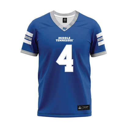 MTSU - NCAA Football : Tyree Patterson - Blue Premium Football Jersey-0