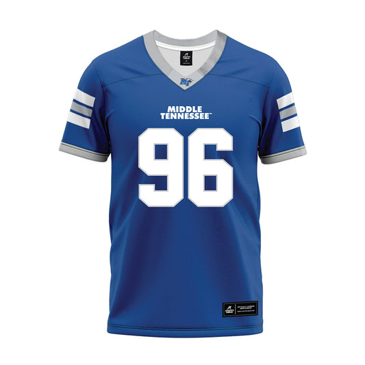 MTSU - NCAA Football : Christien Moreau - Blue Premium Football Jersey-0