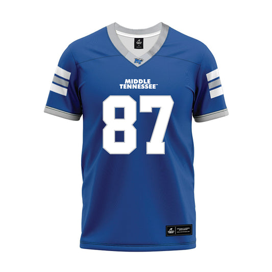 MTSU - NCAA Football : Chase Davis - Blue Premium Football Jersey-0