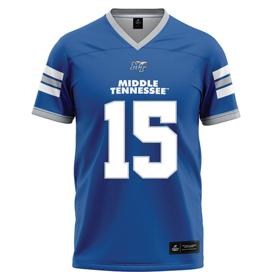 MTSU - NCAA Football : Rocco Williams - Blue Football Jersey-0