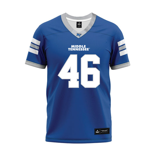 MTSU - NCAA Football : Reggie Johnson - Blue Premium Football Jersey-0