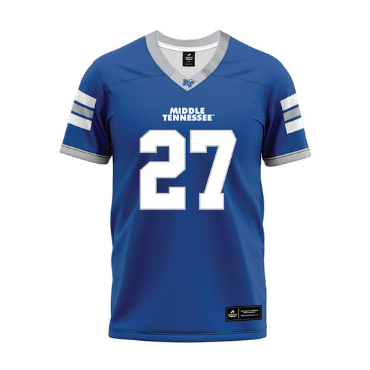 MTSU - NCAA Football : Jalen Jackson - Blue Premium Football Jersey-0