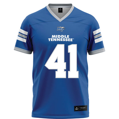 MTSU - NCAA Football : Trashun Griffin - Blue Football Jersey-0