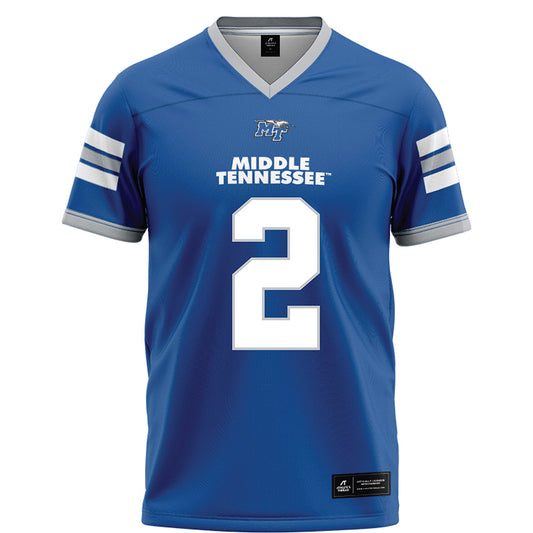 MTSU - NCAA Football : Jackson Lowe - Blue Football Jersey-0