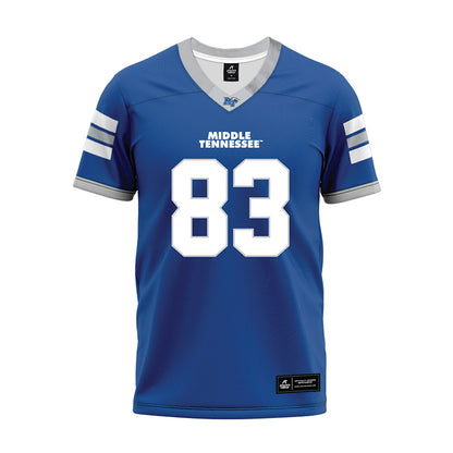 MTSU - NCAA Football : Koraun Perdue - Blue Premium Football Jersey-0