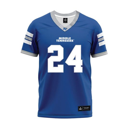 MTSU - NCAA Football : Camari Hall - Blue Premium Football Jersey-0