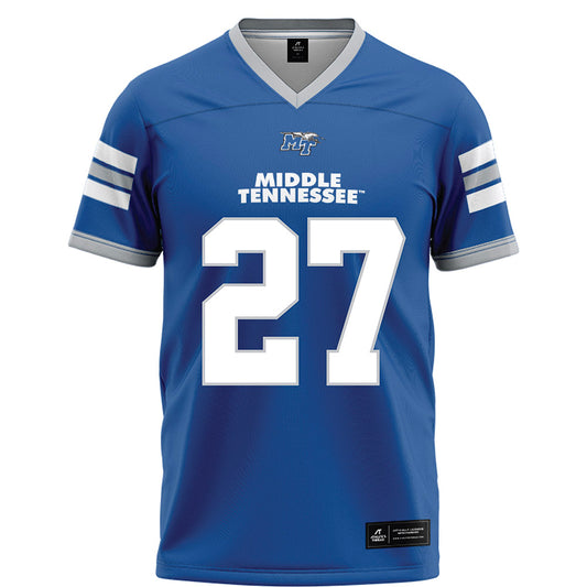 MTSU - NCAA Football : Jalen Jackson - Blue Football Jersey-0