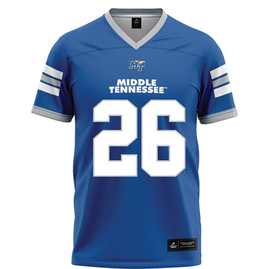 MTSU - NCAA Football : Korey Smith - Blue Football Jersey-0