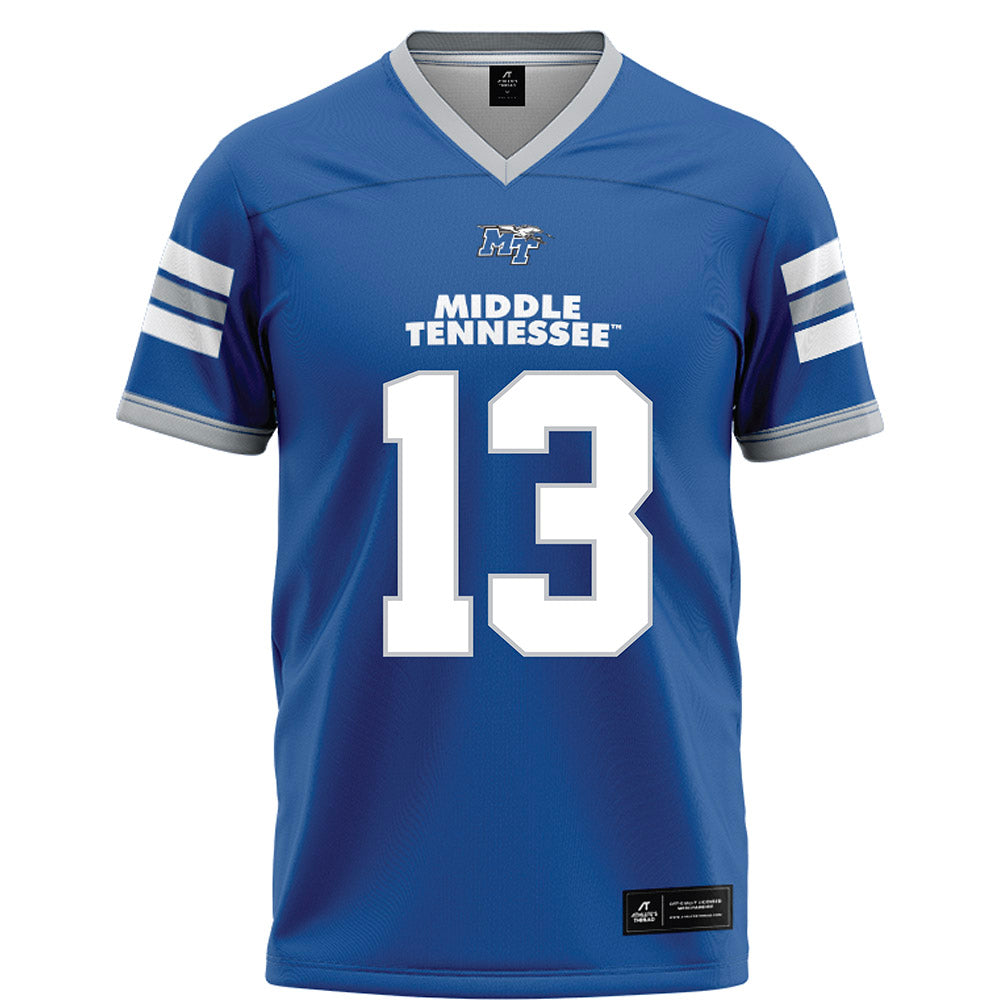 MTSU - NCAA Football : Ziyon Butler - Blue Football Jersey-0