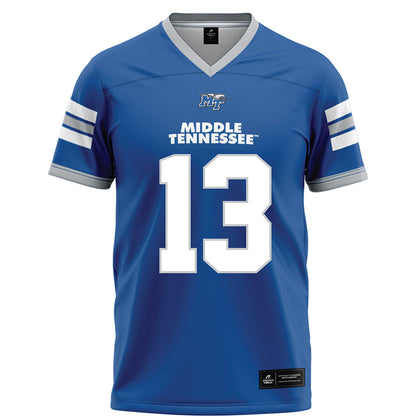 MTSU - NCAA Football : Ziyon Butler - Blue Football Jersey-0