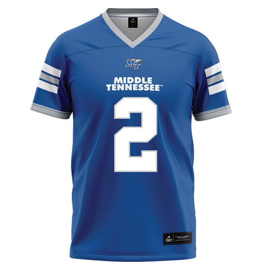MTSU - NCAA Football : Jackson Lowe - Blue Football Jersey-0