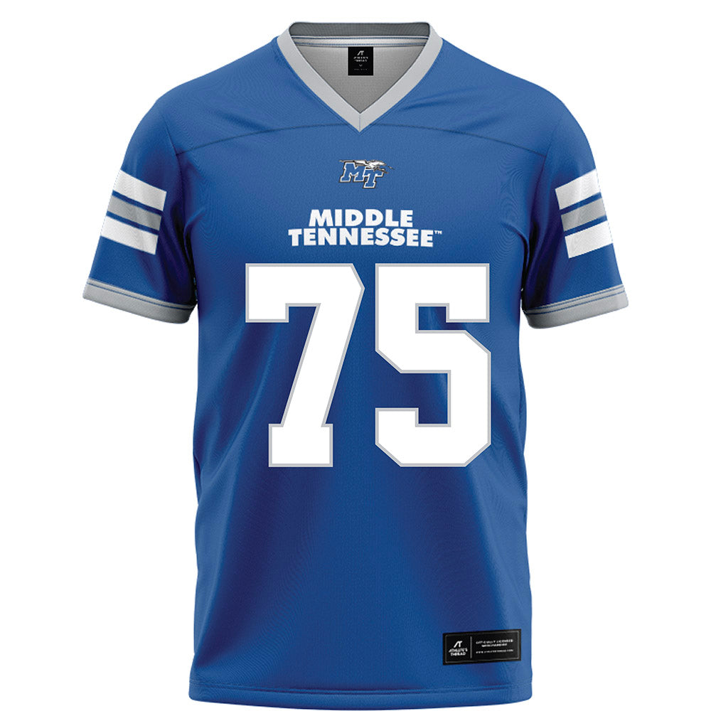 MTSU - NCAA Football : Reese Tripp - Blue Football Jersey-0