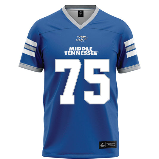 MTSU - NCAA Football : Reese Tripp - Blue Football Jersey-0