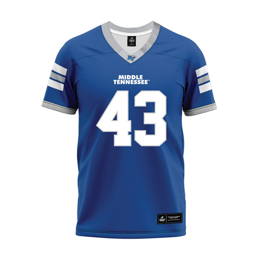 MTSU - NCAA Football : Aidan Butts - Blue Premium Football Jersey-0