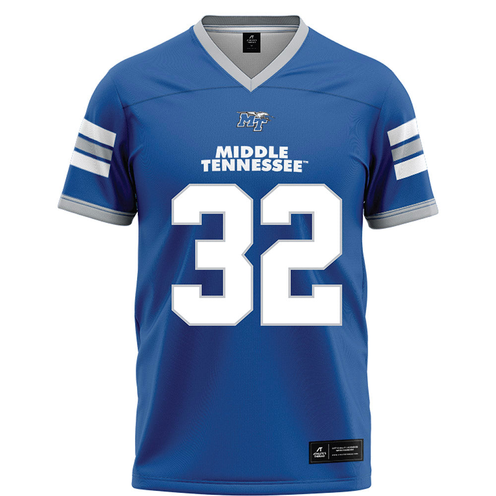 MTSU - NCAA Football : Ashton Logan - Blue Football Jersey-0