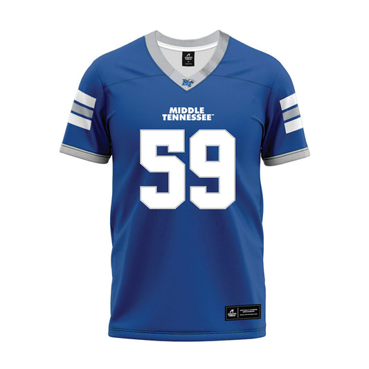 MTSU - NCAA Football : Henry Hamlin - Blue Premium Football Jersey-0