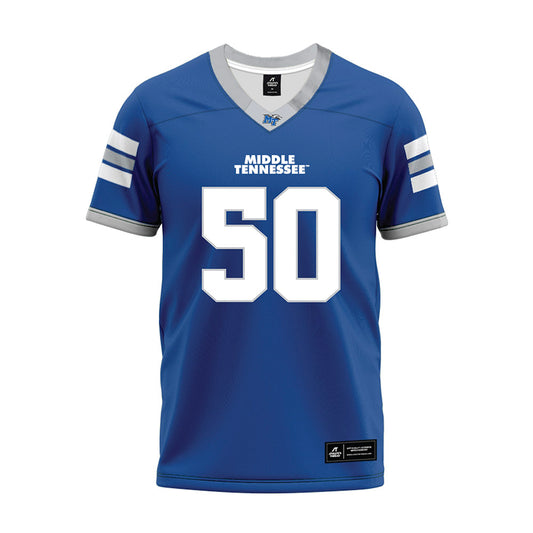 MTSU - NCAA Football : Elijah Carney - Blue Premium Football Jersey-0
