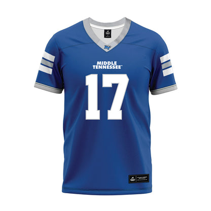 MTSU - NCAA Football : Jayson Lowe - Blue Premium Football Jersey-0