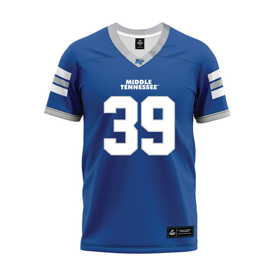 MTSU - NCAA Football : Evan Poticher - Blue Premium Football Jersey-0