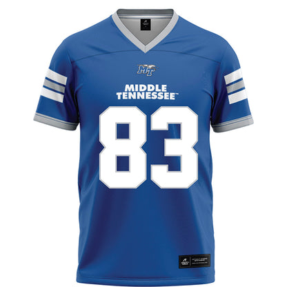 MTSU - NCAA Football : Koraun Perdue - Blue Football Jersey-0