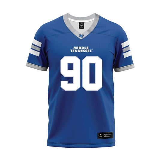 MTSU - NCAA Football : Justin Bodford - Blue Premium Football Jersey-0
