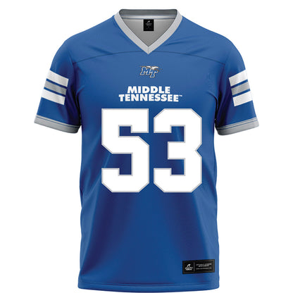 MTSU - NCAA Football : Braxton Lillis - Blue Football Jersey-0