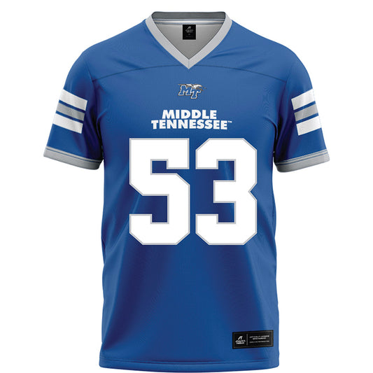 MTSU - NCAA Football : Braxton Lillis - Blue Football Jersey-0