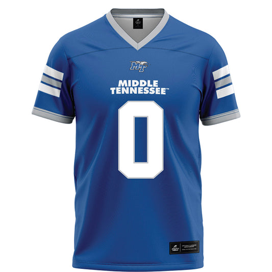 MTSU - NCAA Football : Santana Fleming - Blue Football Jersey-0