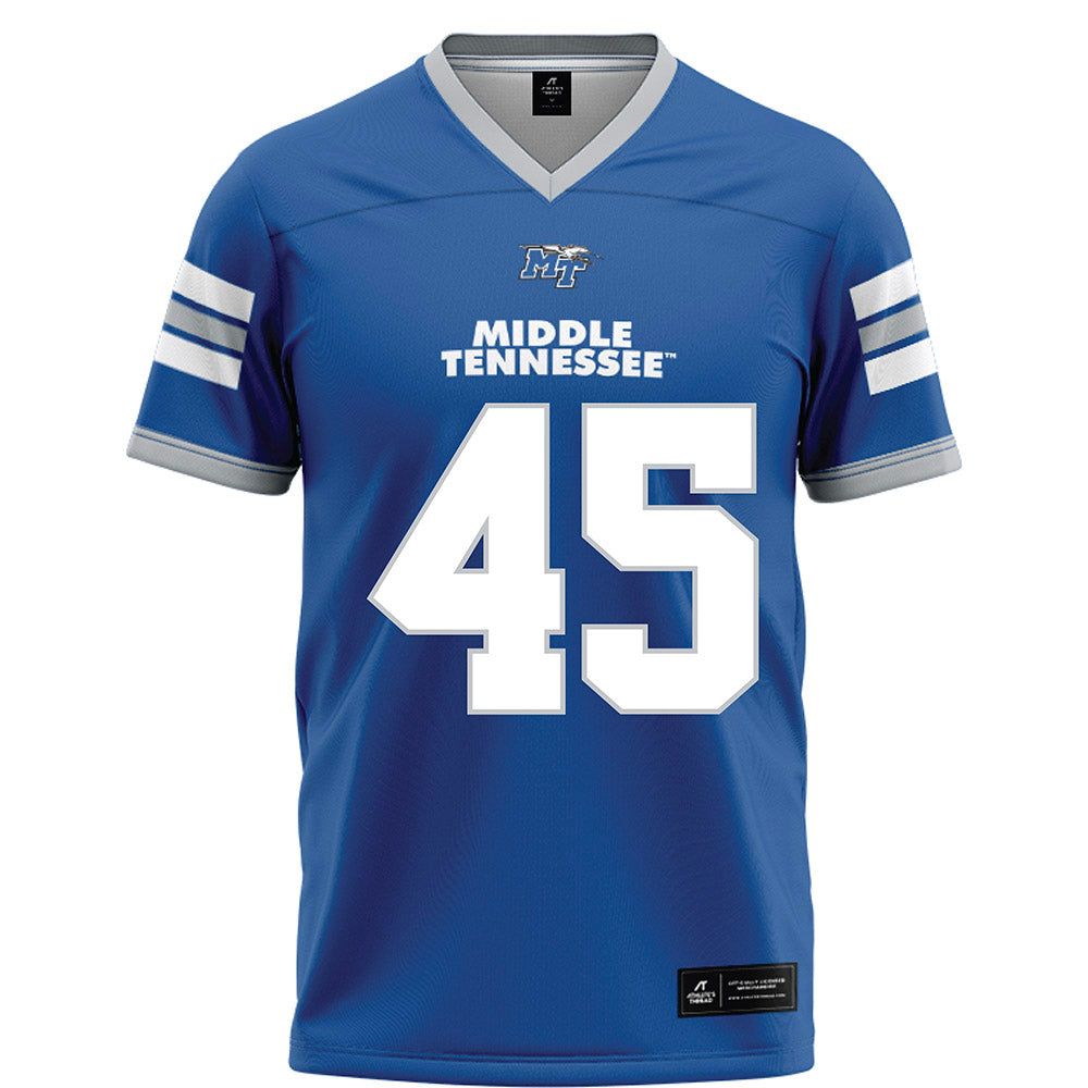 MTSU - NCAA Football : Jayden Arenas-Michel - Blue Football Jersey-0