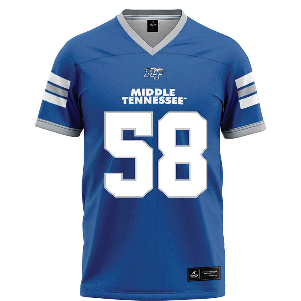 MTSU - NCAA Football : Trevaris Edwards - Blue Football Jersey-0