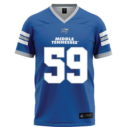 MTSU - NCAA Football : Henry Hamlin - Blue Football Jersey-0