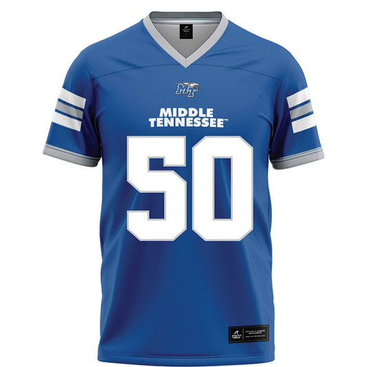 MTSU - NCAA Football : Elijah Carney - Blue Football Jersey-0