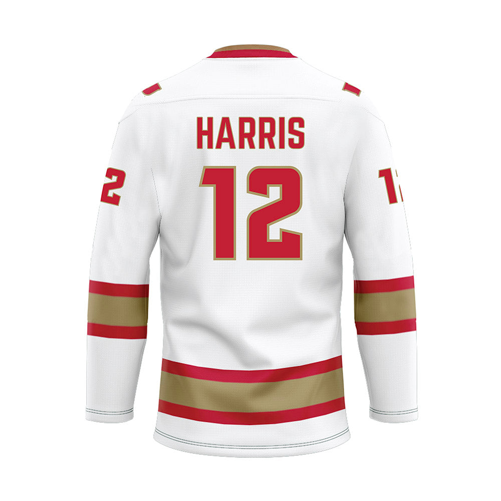 DU - NCAA Men's Ice Hockey : Samuel Harris - White Hockey Jersey-1