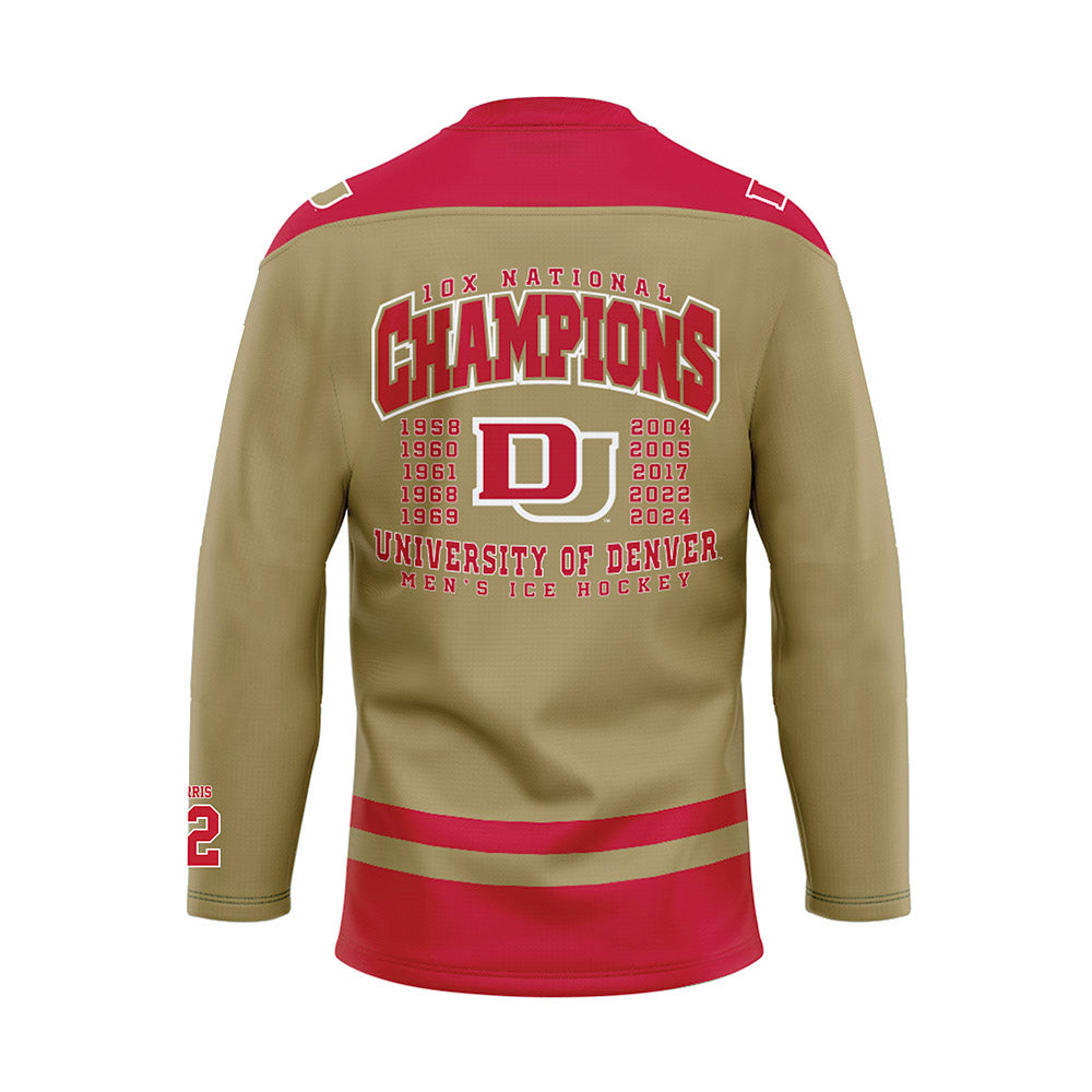 DU - NCAA Men's Ice Hockey : Samuel Harris - Fashion Jersey Hockey Jersey-1