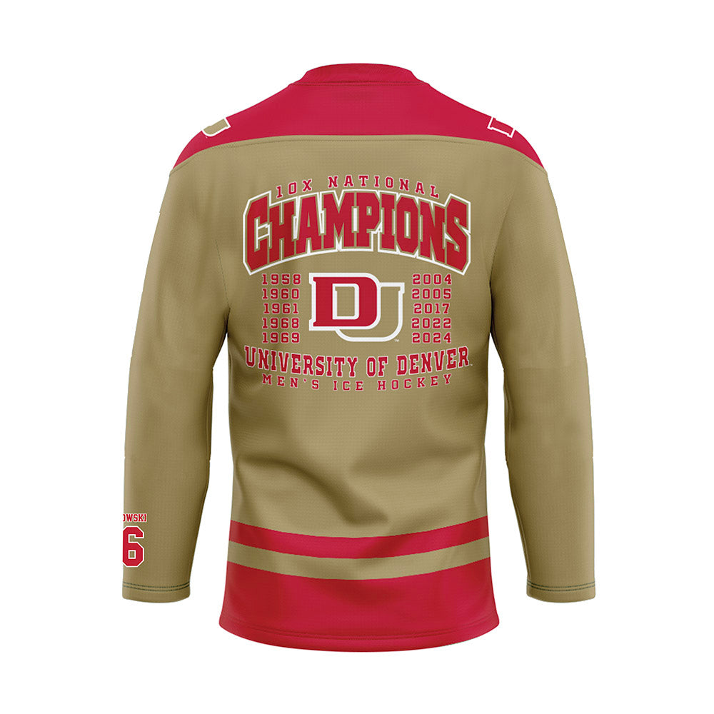 DU - NCAA Men's Ice Hockey : Kyle Chyzowski - Fashion Jersey Hockey Jersey-1
