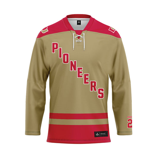 DU - NCAA Men's Ice Hockey : Kent Anderson - Fashion Jersey Hockey Jersey-0