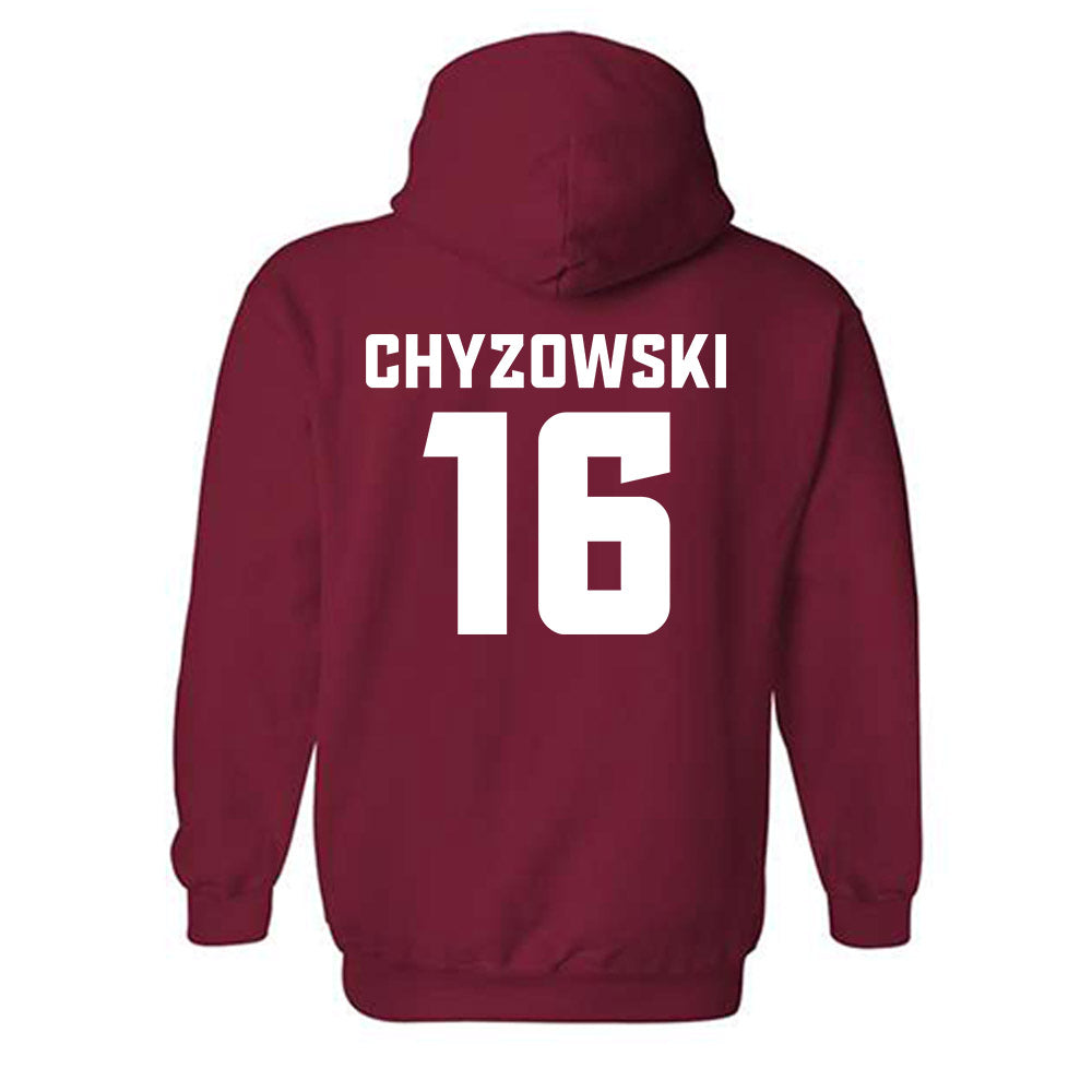 DU - NCAA Men's Ice Hockey : Kyle Chyzowski - Classic Fashion Shersey Hooded Sweatshirt-1