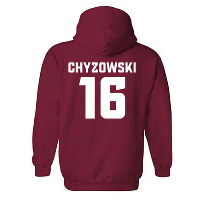 DU - NCAA Men's Ice Hockey : Kyle Chyzowski - Classic Fashion Shersey Hooded Sweatshirt-1