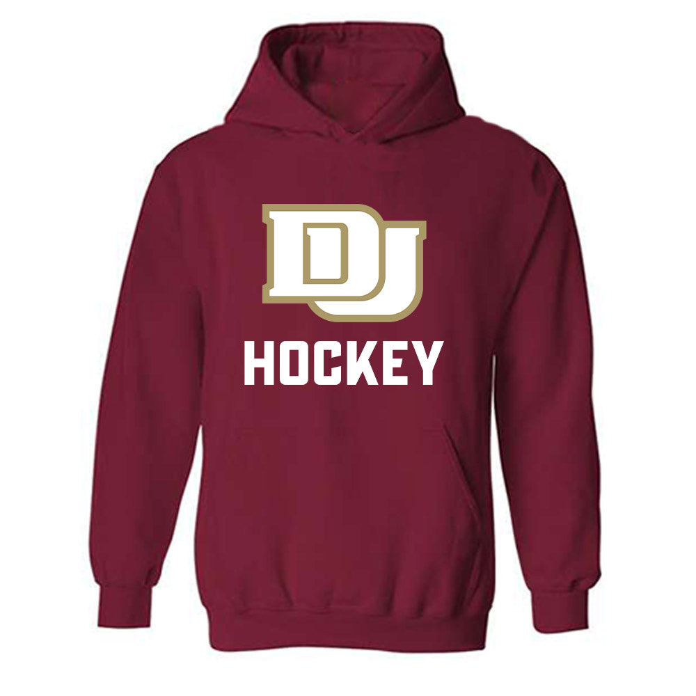 DU - NCAA Men's Ice Hockey : Jack Devine - Classic Fashion Shersey Hooded Sweatshirt-0