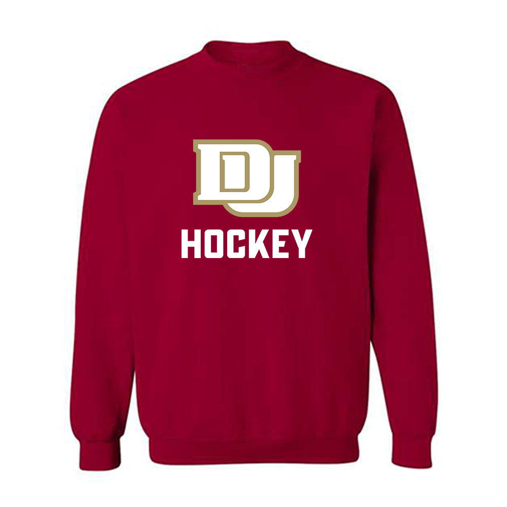 DU - NCAA Men's Ice Hockey : Jack Devine - Classic Fashion Shersey Crewneck Sweatshirt-0